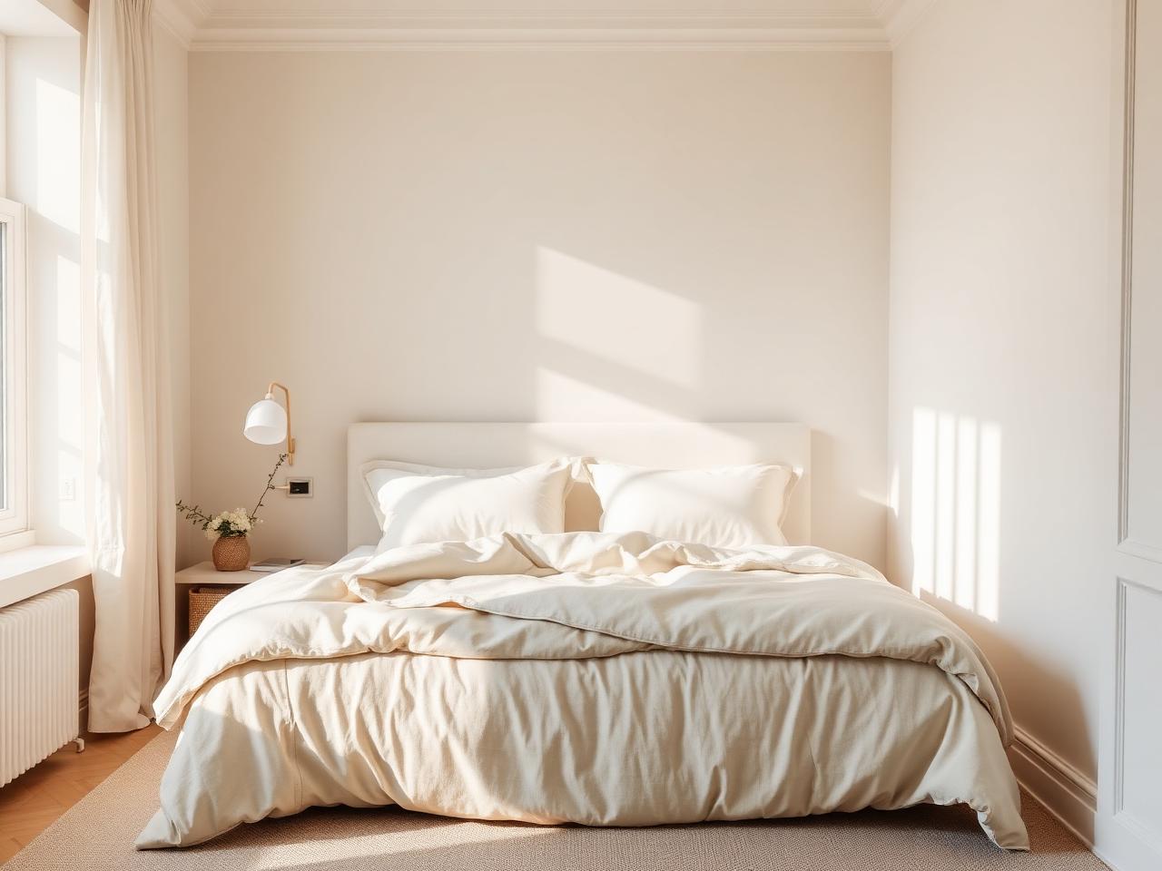 Light-filled minimalist bedroom